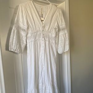 Anthropologie Cotton Eyelet Dress